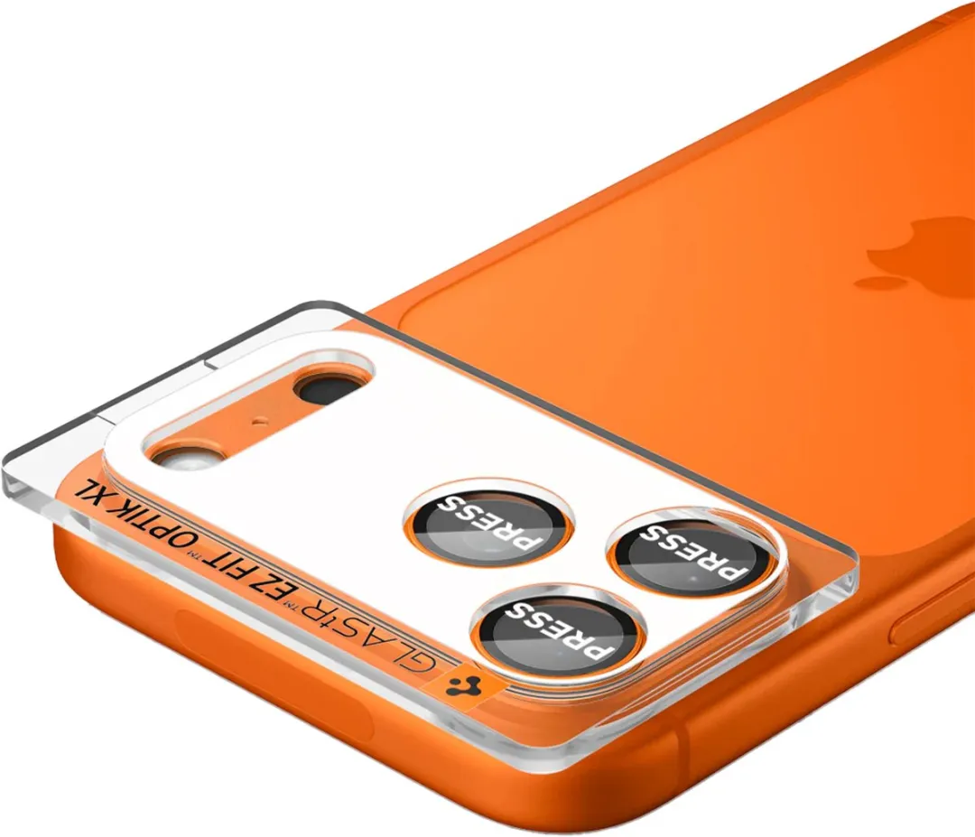 Spigen GLAStR EZ Fit Optik Camera Protector AGL10645 - iPhone 17 Pro - Oranje