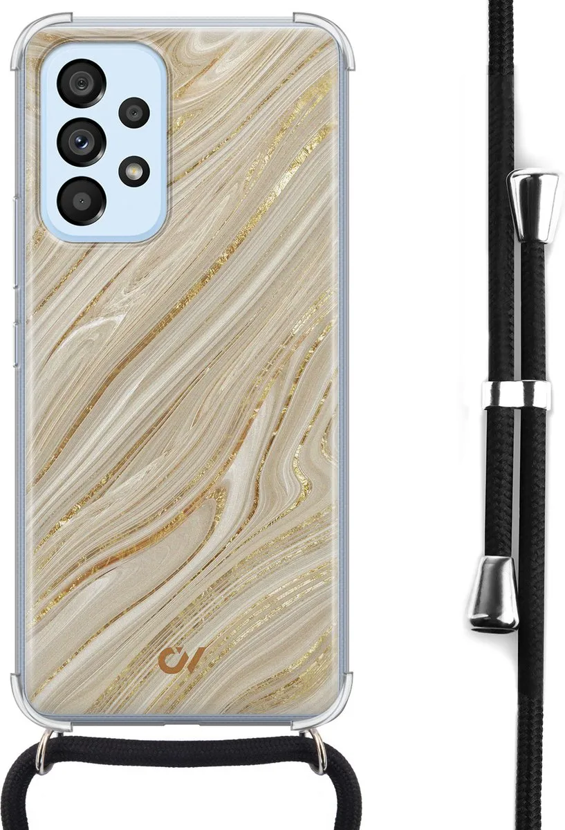 Casevibes Telefoonhoesje A53 Golden Marble