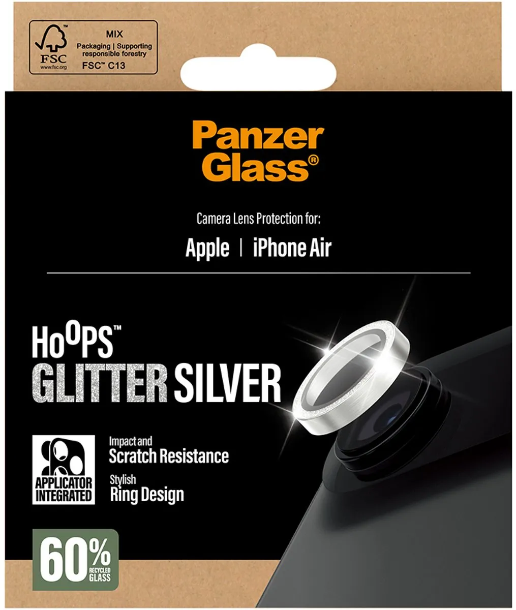 PanzerGlass PG93710 Camera Protector - iPhone Air Glitter Zilver - afbeelding 6 van 6
