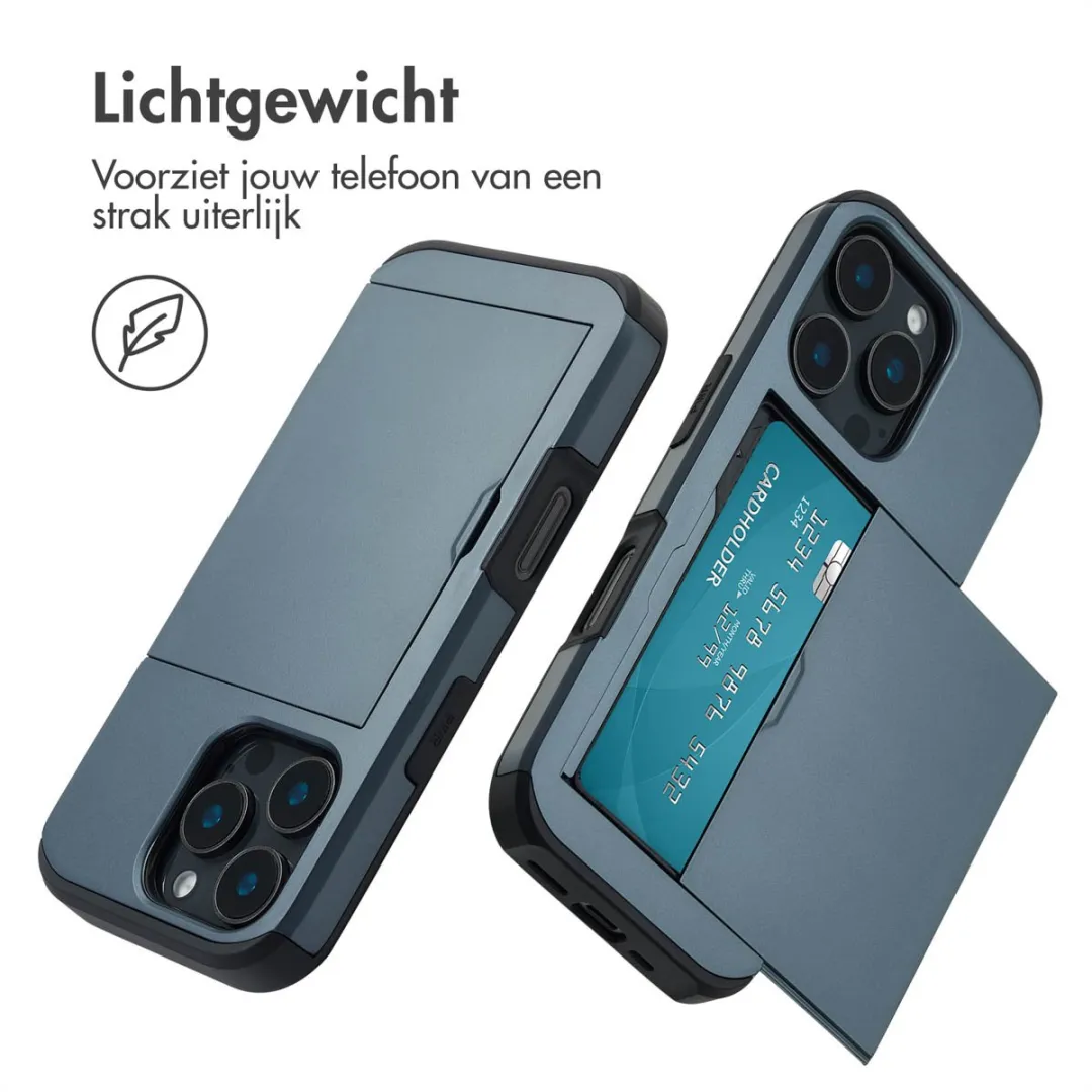 Imoshion Hoesje iPhone 16 Pro - Donkerblauw - 2 Pasjes