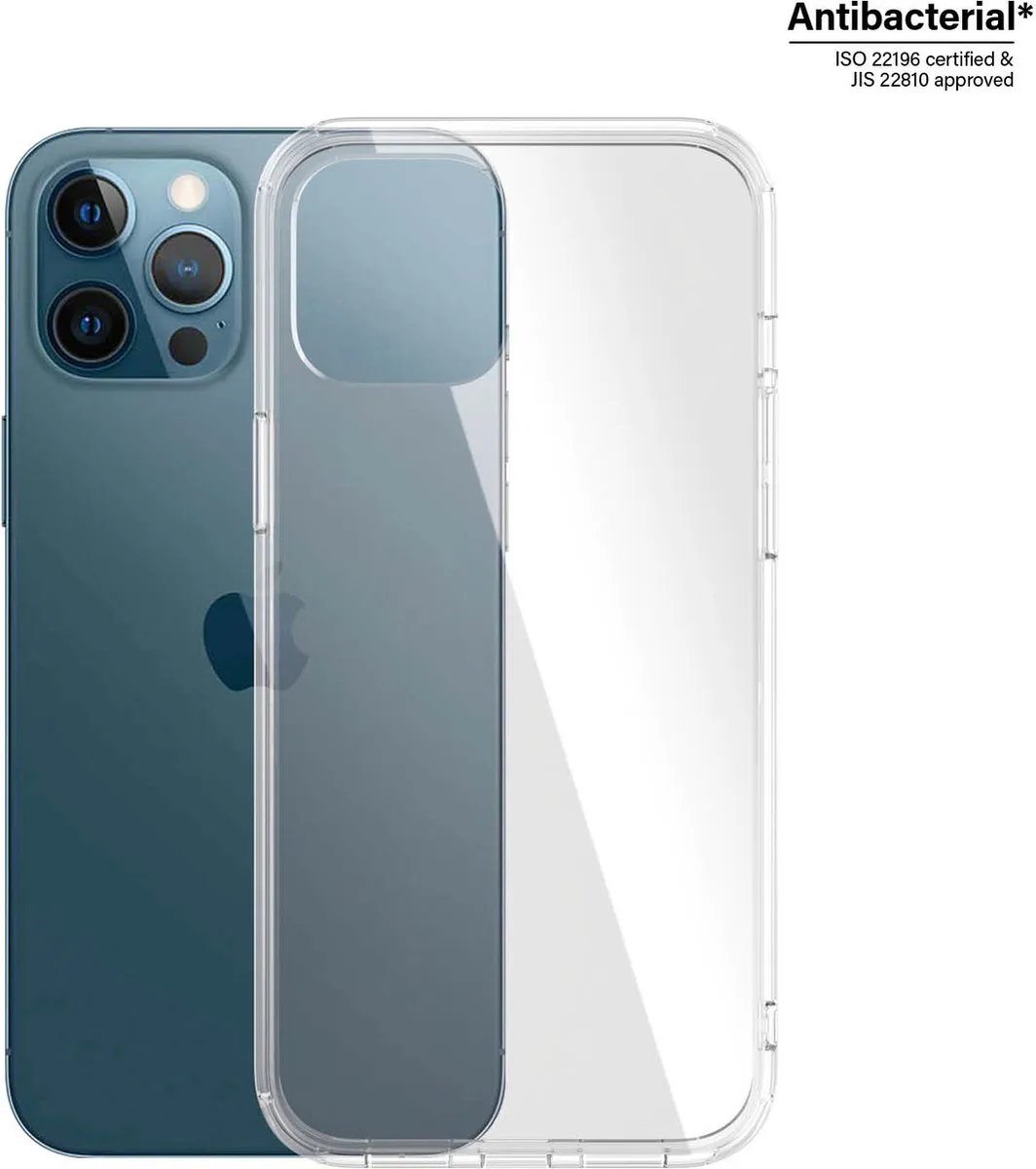 PanzerGlass ClearCase Antibacterieel Hoesje iPhone 12/Pro/Max - Transparant