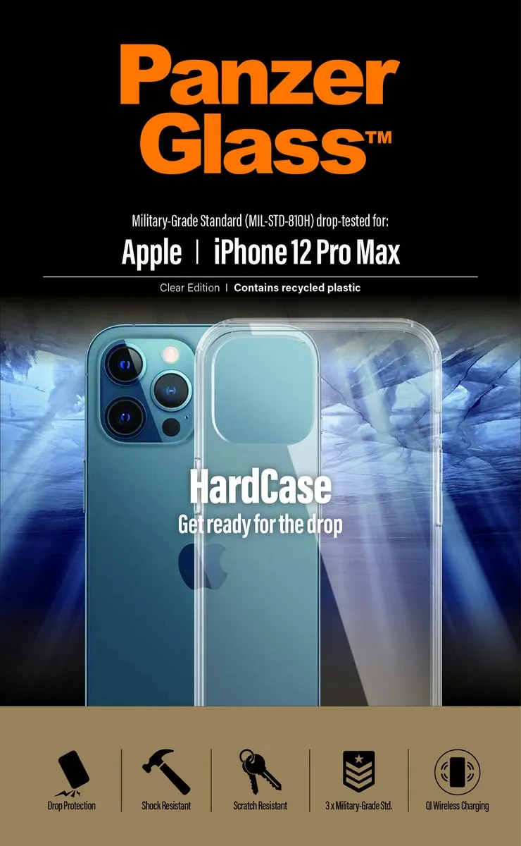 PanzerGlass ClearCase Antibacterieel Hoesje iPhone 12/Pro/Max - Transparant