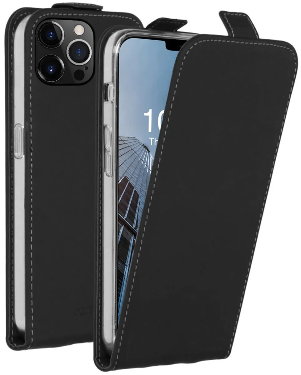 Accezz Hoesje iPhone 13 Pro Flipcase - Zwart