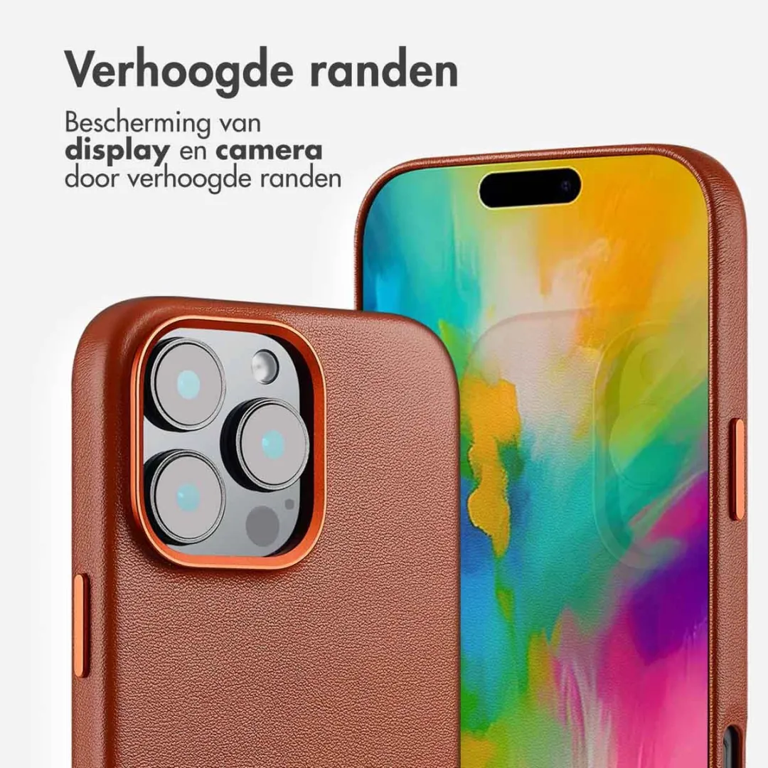 Accezz Hoesje iPhone 16 Pro Max MagSafe - Sienna Brown - 2 Pasjes