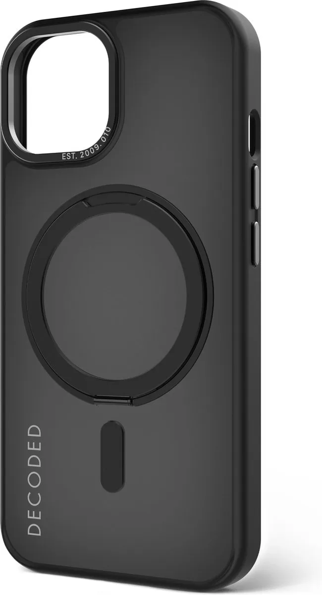 Decoded 360° Stand Case iPhone 15 D24IPO15LSBC1FK - Transparant Zwart