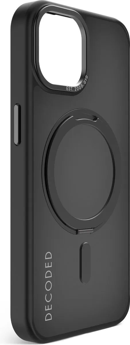 Decoded 360° Stand Case iPhone 15 D24IPO15LSBC1FK - Transparant Zwart