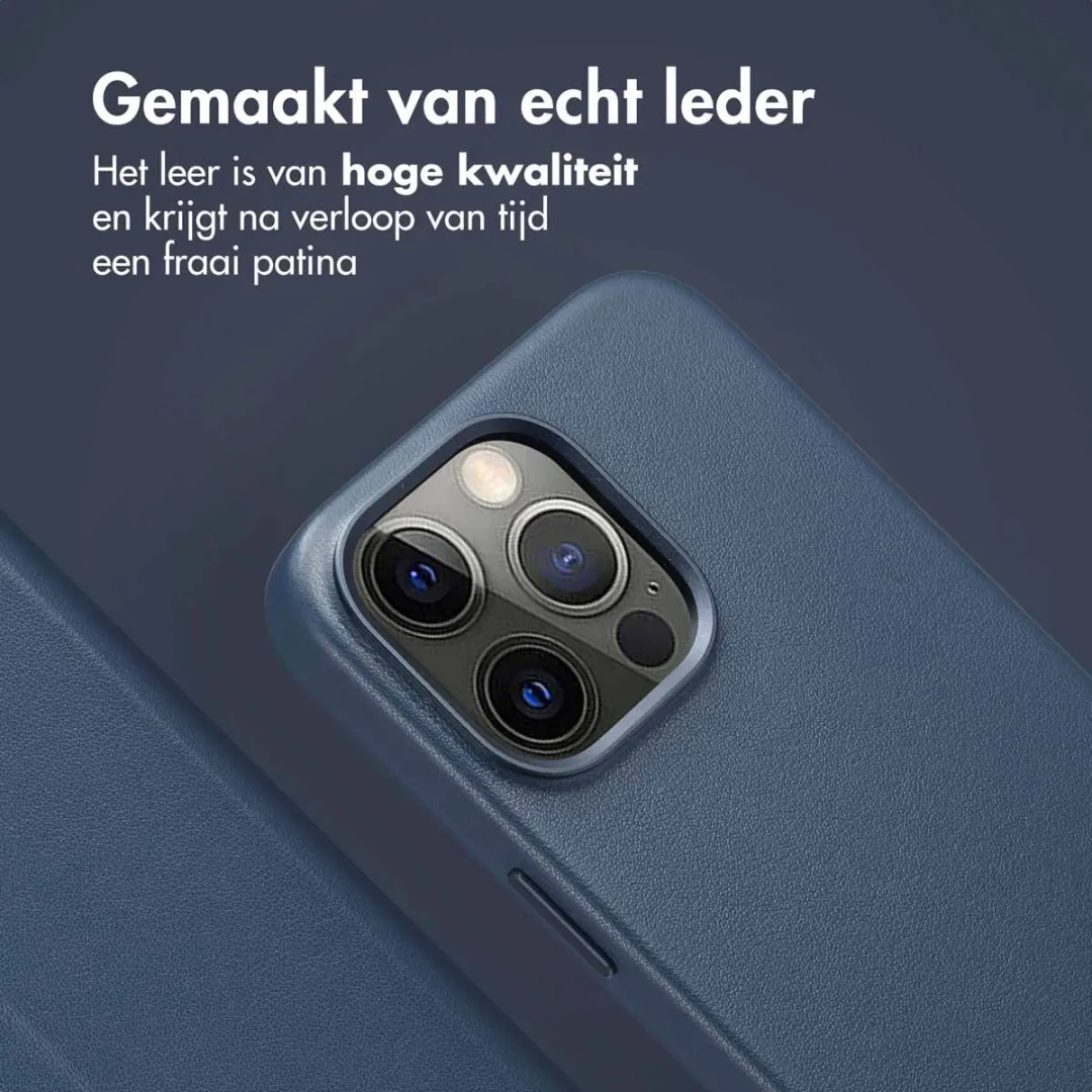 Accezz Hoesje iPhone 15 Pro Max - Leather Bookcase 2-in-1 - Donkerblauw