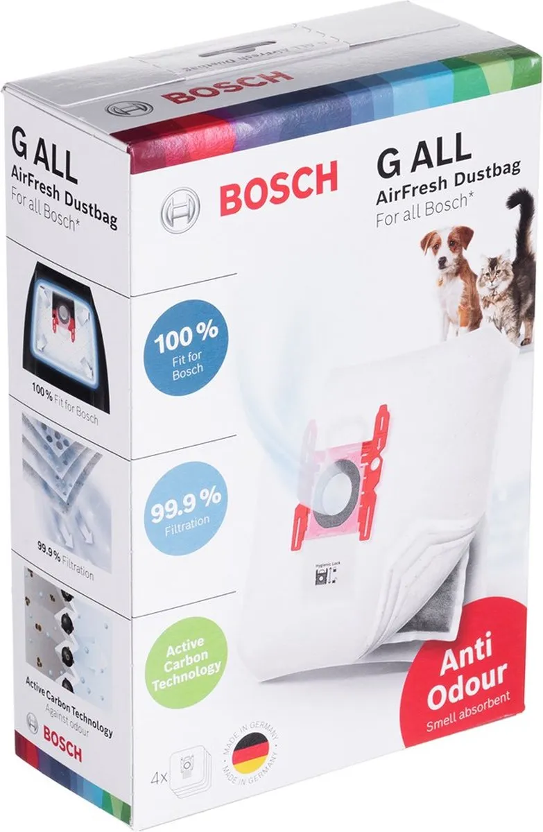 Bosch BBZAFGALL Stofzuigerzakken - 4 Stuks - o.a. Samsung