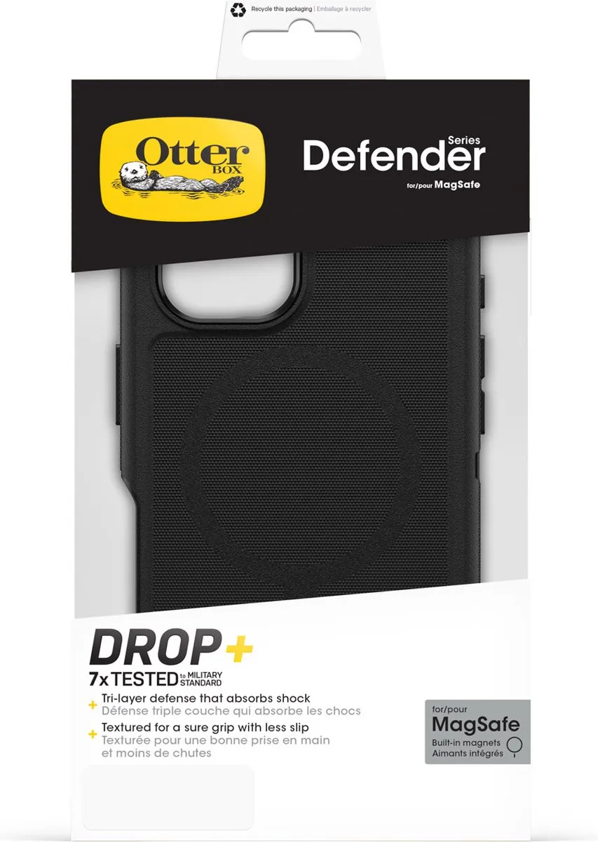 OtterBox Defender MagSafe iPhone 16 Hoesje - Zwart