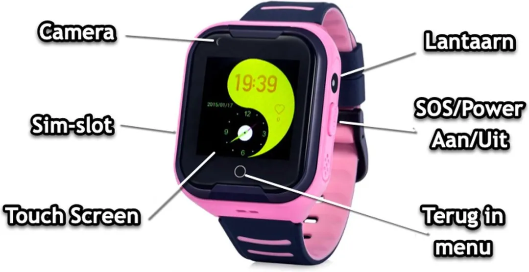 GPSHorlogeKids Base Roze II GPS Horloge - 4G Videobellen - 650mAh