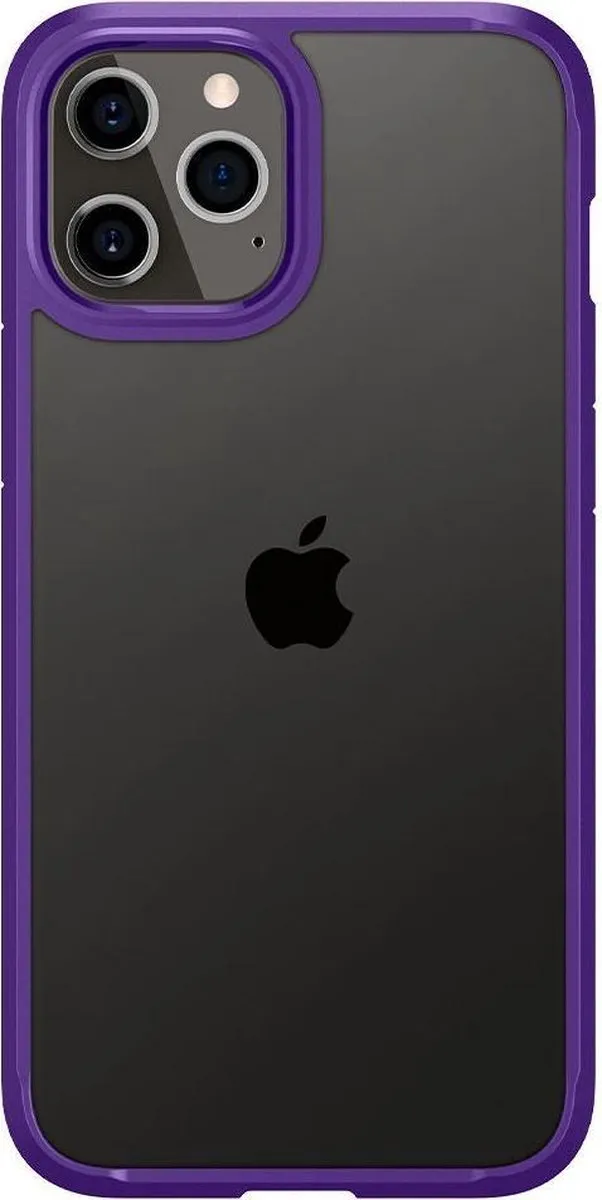 Spigen Crystal Hybrid ACS01478 Hoesje - iPhone 12 Pro Max - Paars/Transparant