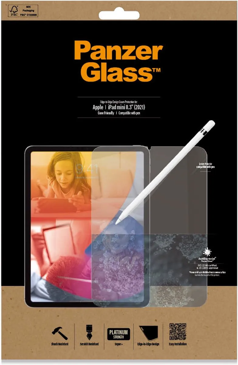 PanzerGlass PZ-2739 Screenprotector iPad Mini 6/7 - Transparant