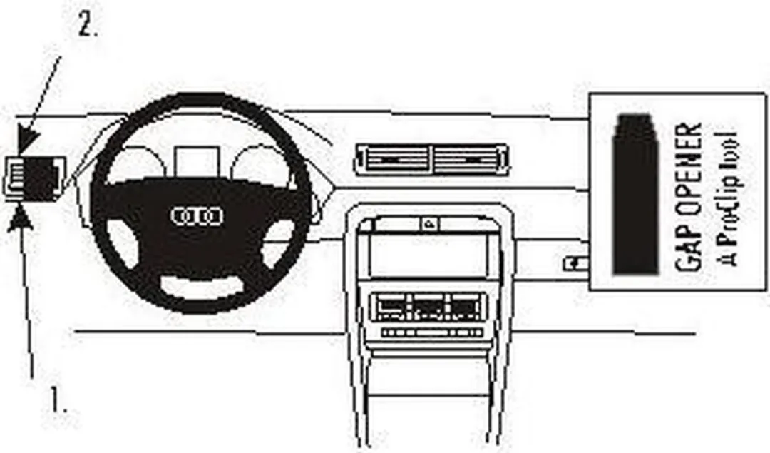 Brodit ProClip 802916 Telefoonhouder - Audi A4/S4 2001-2007 - Zwart