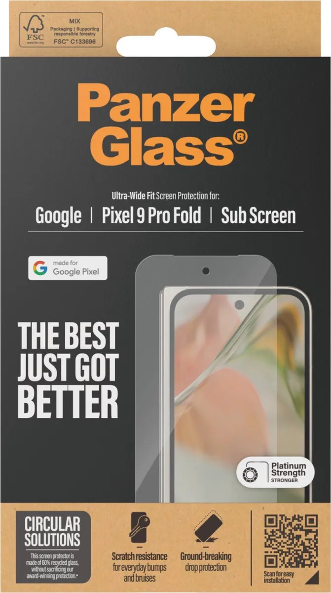 PanzerGlass Schermbescherming Pixel 9 Pro Fold - Safe Installatie
