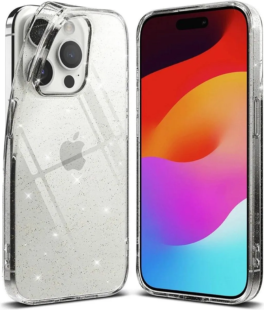 Ringke Air Hoesje iPhone 15 Pro - Transparant Glitter