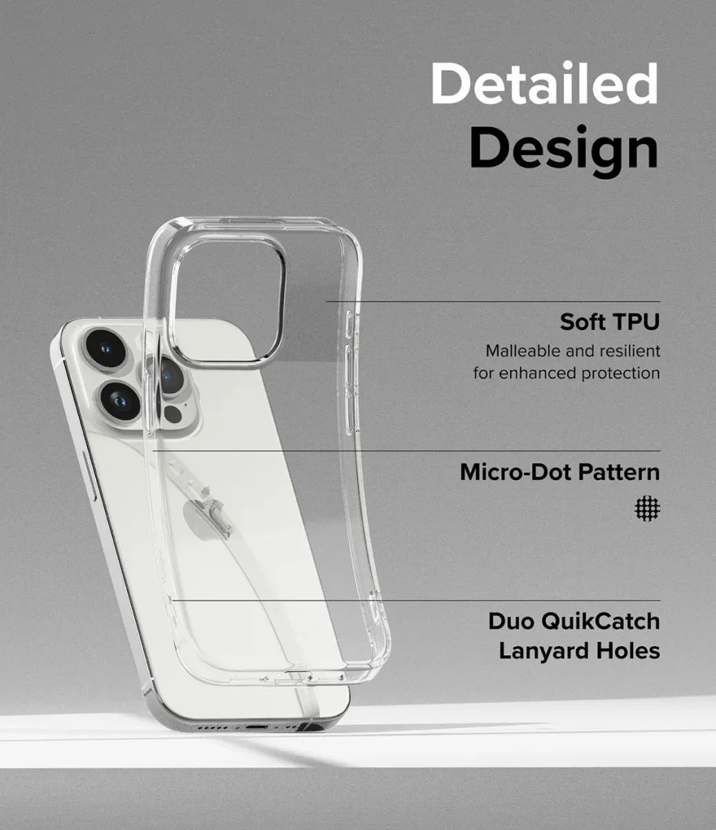 Ringke Air Hoesje iPhone 15 Pro - Transparant Glitter