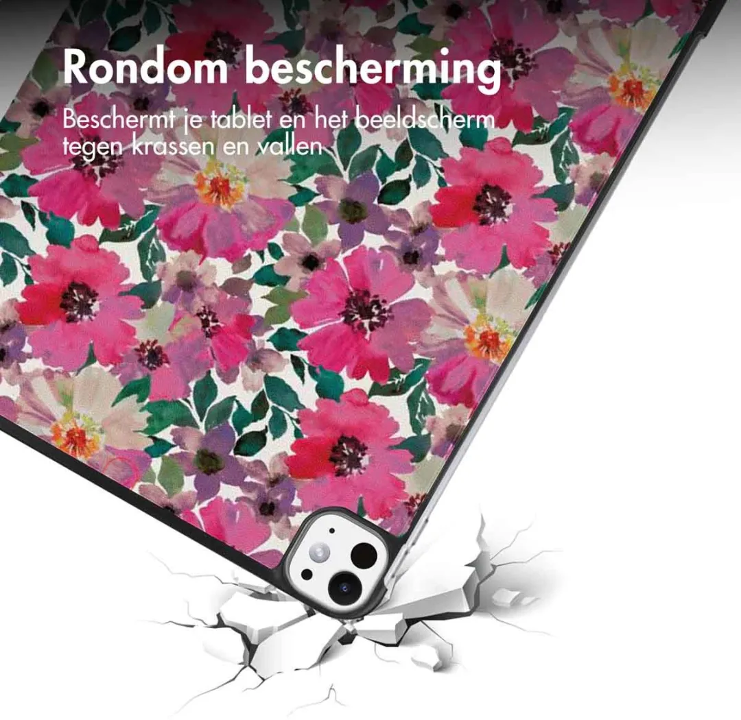 Imoshion Pro051 Tablethoes - iPad Pro 11 2024/2025 - Floral Water Color