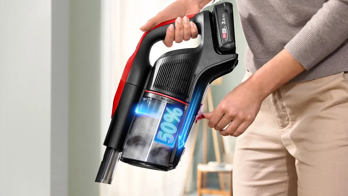 Bosch Unlimited 9 BBS931PET Steelstofzuiger - Rood