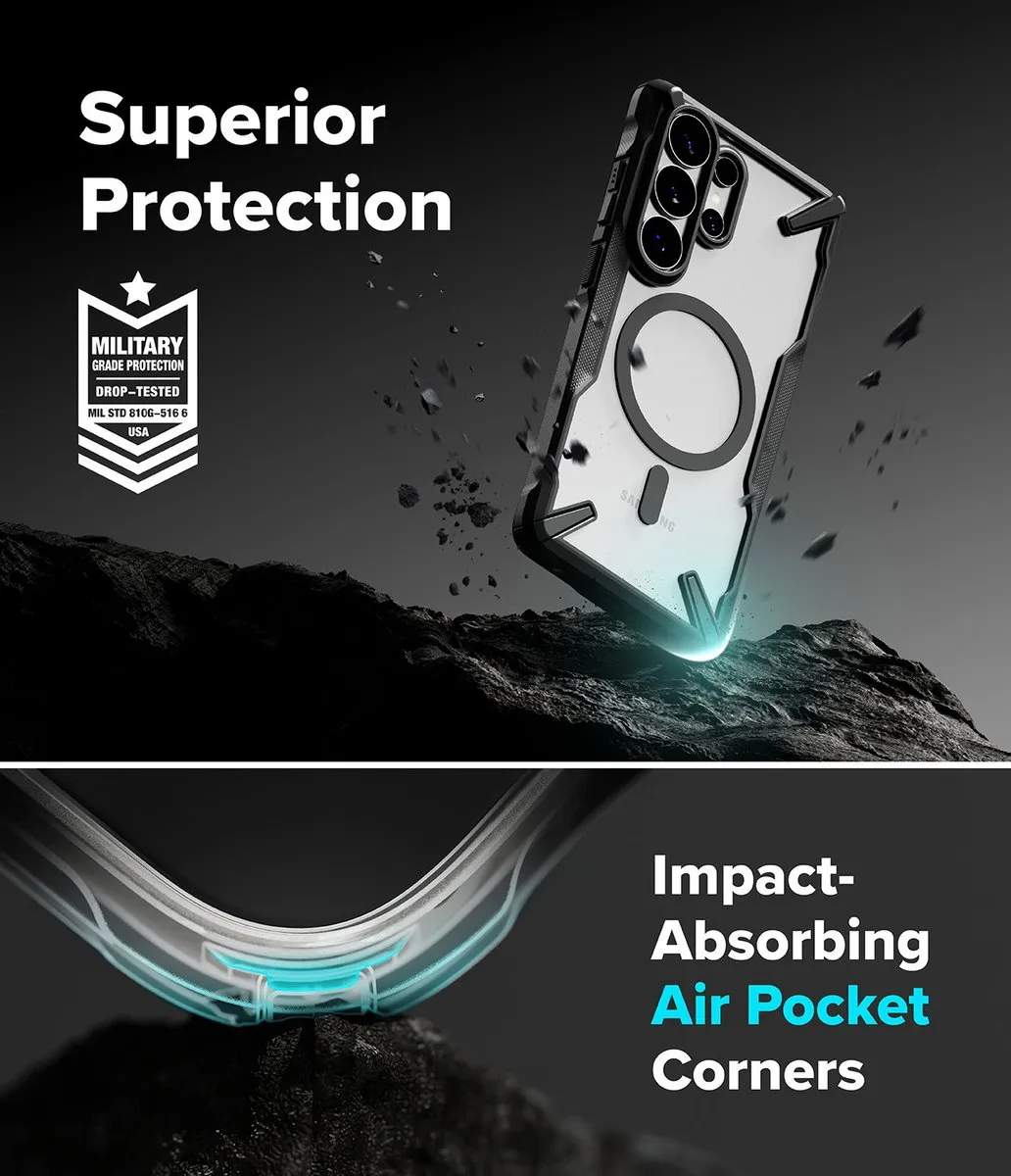 Ringke Fusion X Magnetic Hoesje - Samsung Galaxy S26 Ultra - Zwart