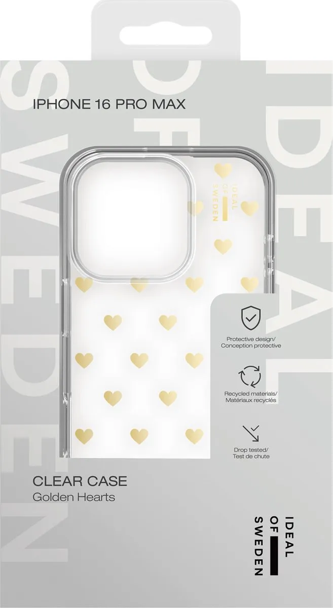 iDeal of Sweden Mirror Case iPhone 16 Pro Max Golden Hearts - IDCLC-I2467P-506