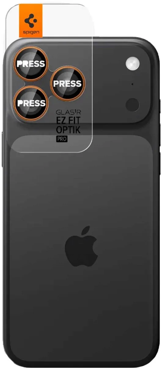 Spigen Optik Pro EZ Fit Lens Protector - iPhone 17/16/15/14 Pro (Max) - 2 Stuks - Oranje
