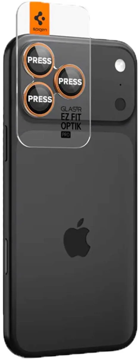 Spigen Optik Pro EZ Fit Lens Protector - iPhone 17/16/15/14 Pro (Max) - 2 Stuks - Oranje