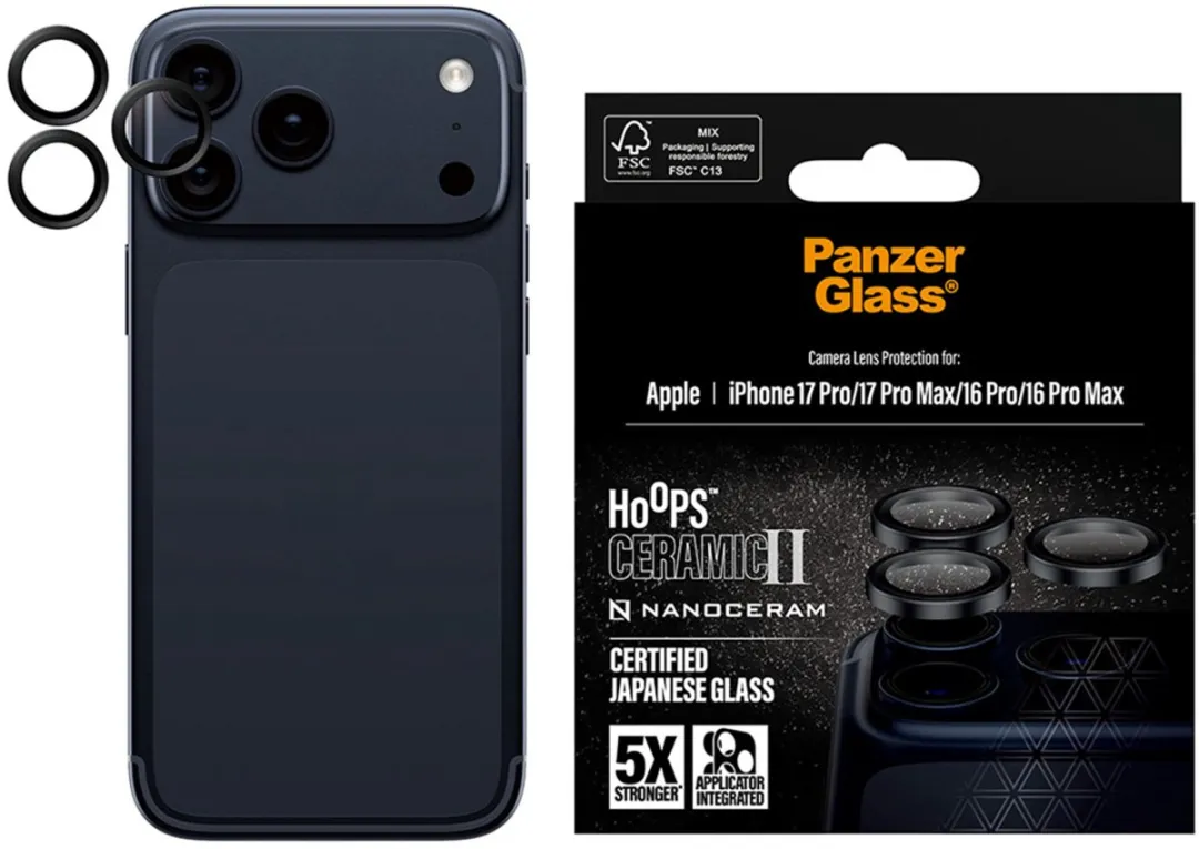 PanzerGlass Hoops Ceramic Camera Lens Protector PG63347 - iPhone 16 Pro/Pro Max