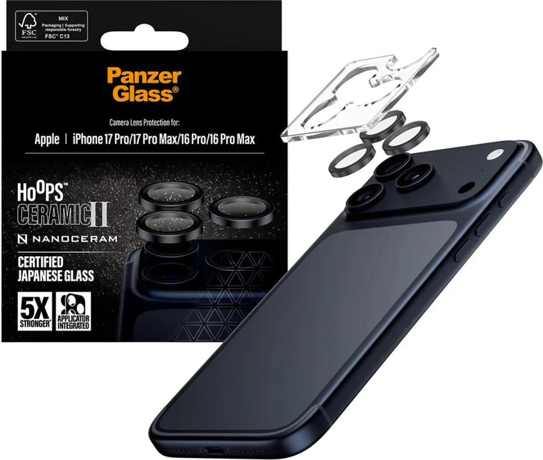 PanzerGlass Hoops Ceramic Camera Lens Protector PG63347 - iPhone 16 Pro/Pro Max