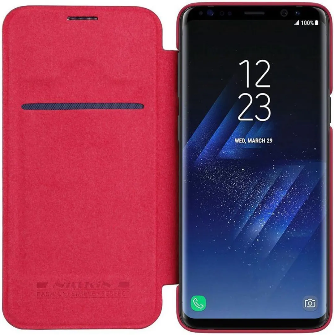 Nillkin Qin Book Cover Samsung Galaxy S9 - Rood - afbeelding 6 van 6
