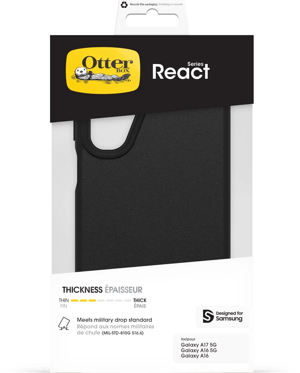 OtterBox React Case Samsung Galaxy A16/A17 - 77-99304 - Zwart
