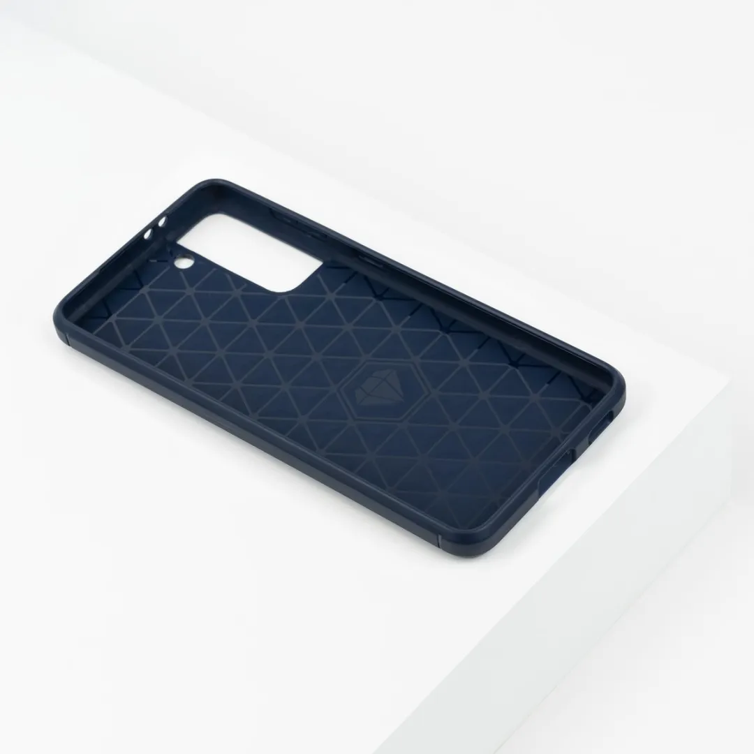 BMAX Carbon Soft Case Samsung Galaxy S21 Plus - Blauw