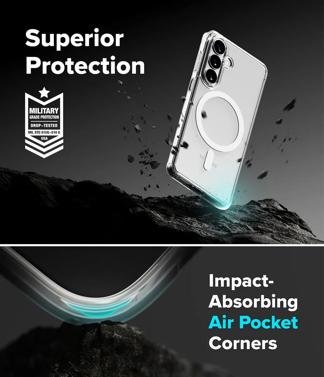 Ringke Fusion Magnetic Hoesje Samsung Galaxy S26 - Transparant