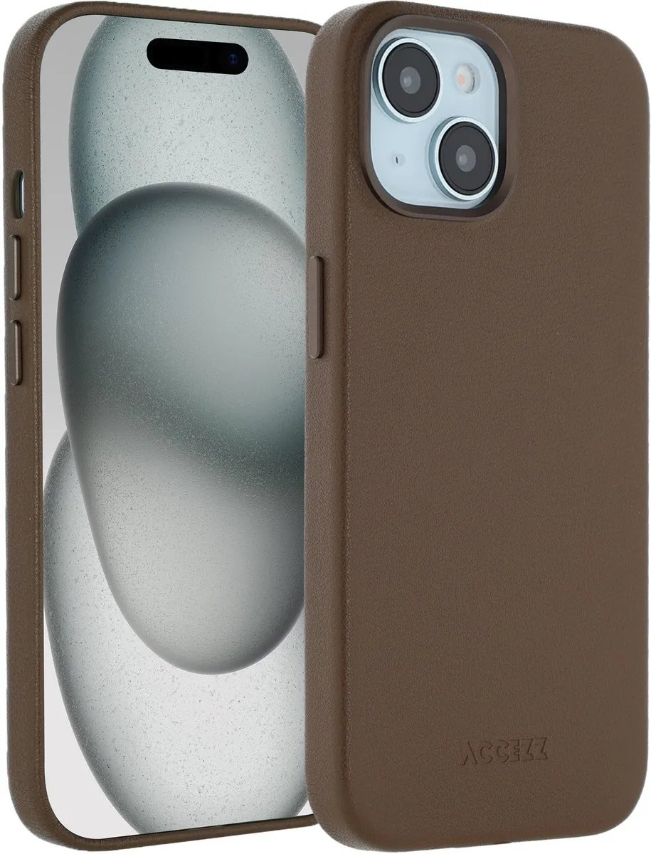 Accezz iPhone 15 Hoesje Coffee Brown