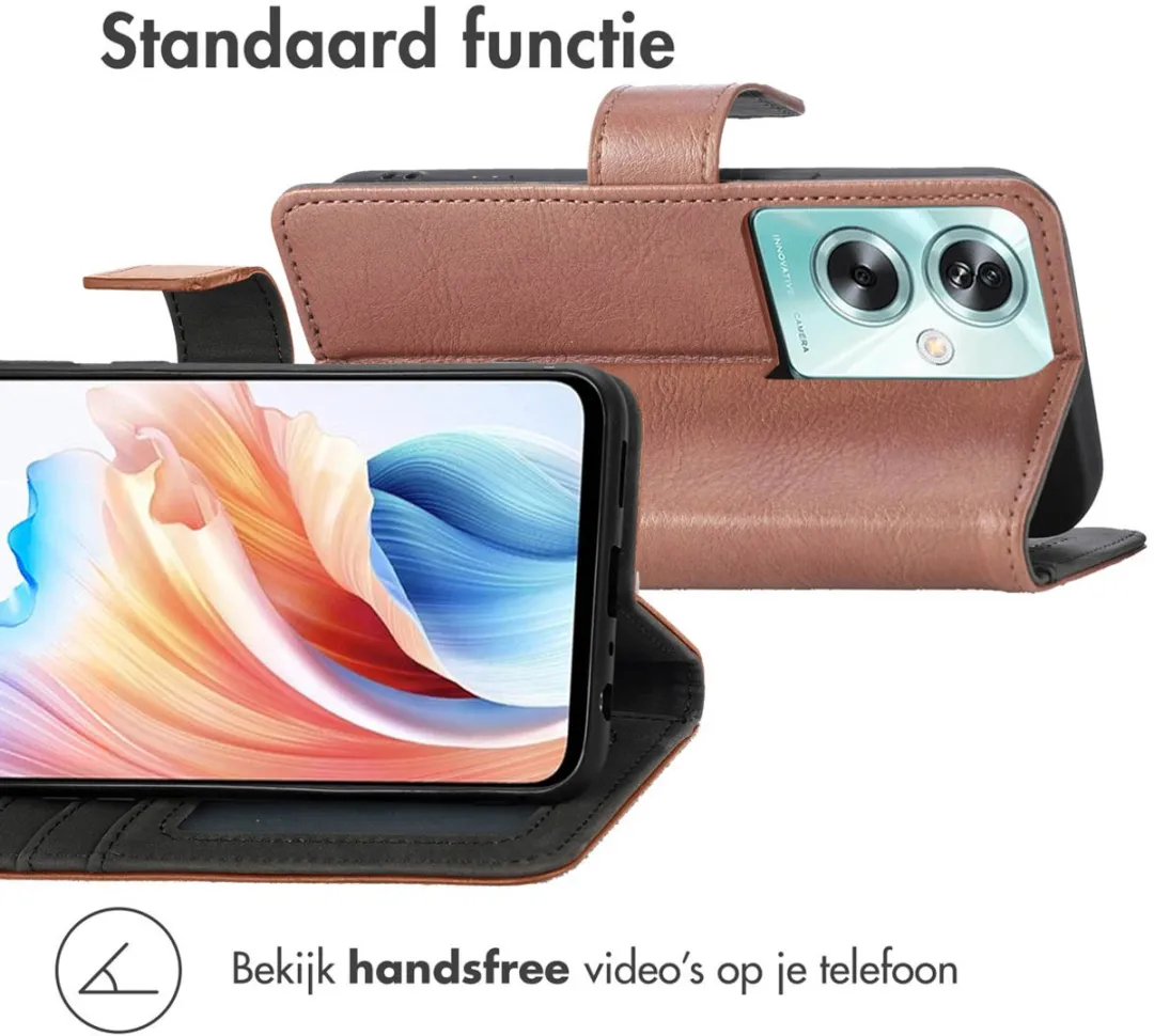 Imoshion Hoesje Oppo A79 - 3 Pasjes - Bruin