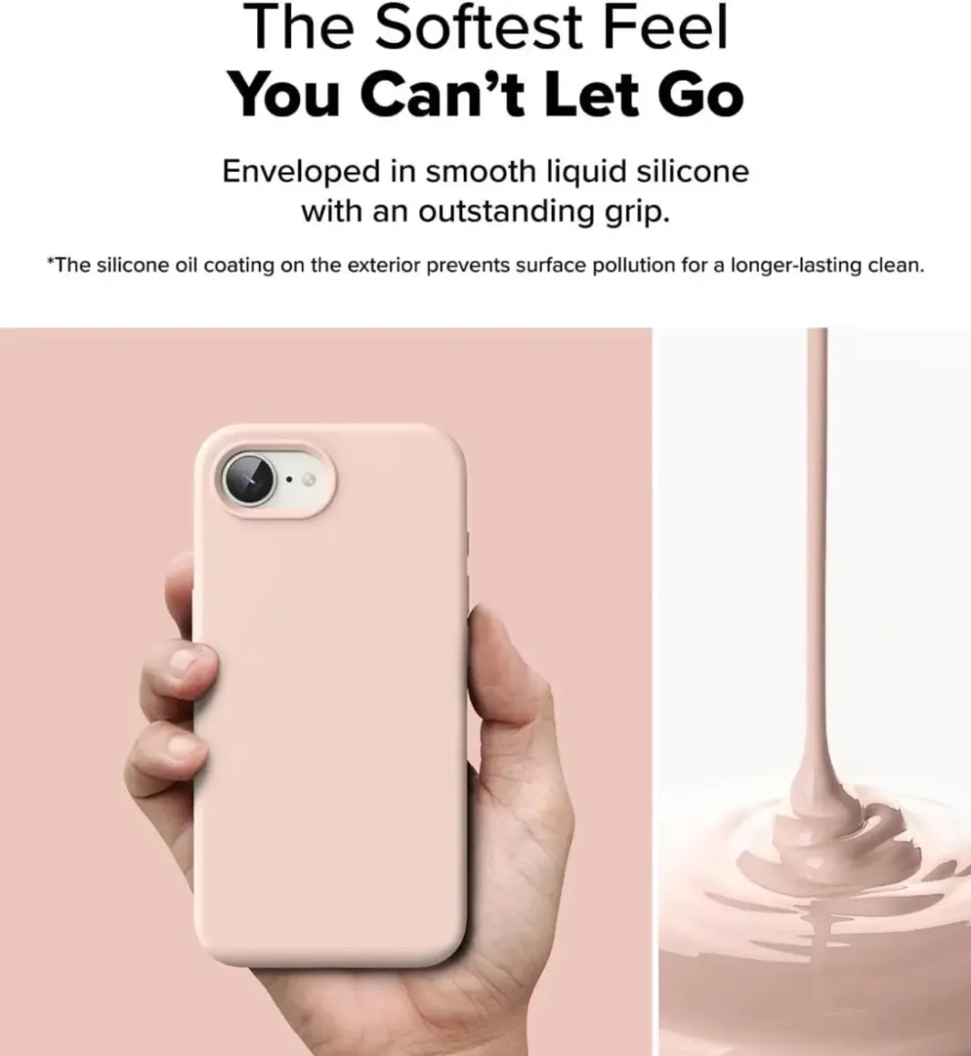 Ringke Silicone MagSafe Hoesje iPhone 16/17 - Roze