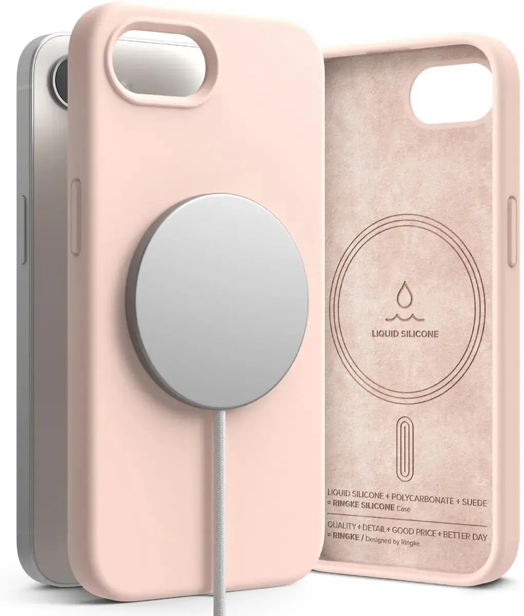 Ringke Silicone MagSafe Hoesje iPhone 16/17 - Roze