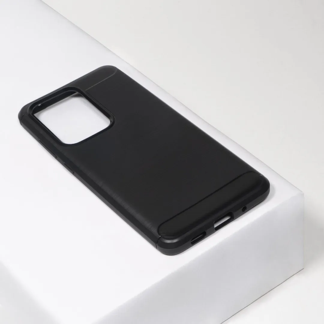 BMAX Carbon Hoesje Samsung Galaxy S20 Ultra - Zwart