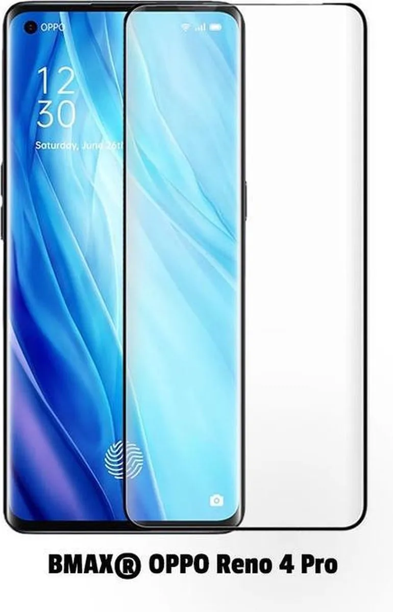 BMAX Geschikt voor Oppo Reno 4 Pro Screenprotector - 2 Stuks - Zwart