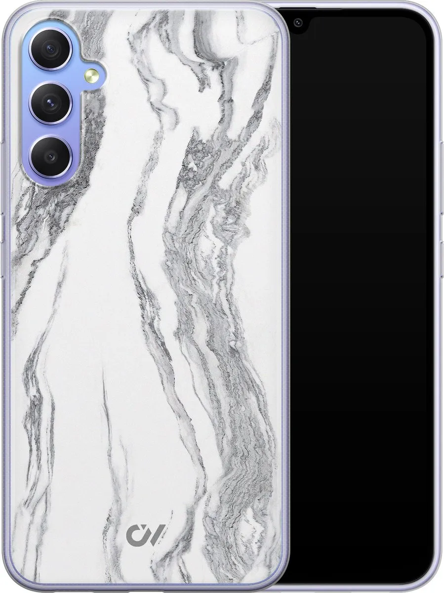 Casevibes Samsung Galaxy A34 Hoesje - Marble Ivory