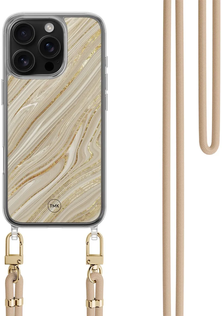 Casevibes Telefoonhoesje iPhone 16 Pro Golden Marble