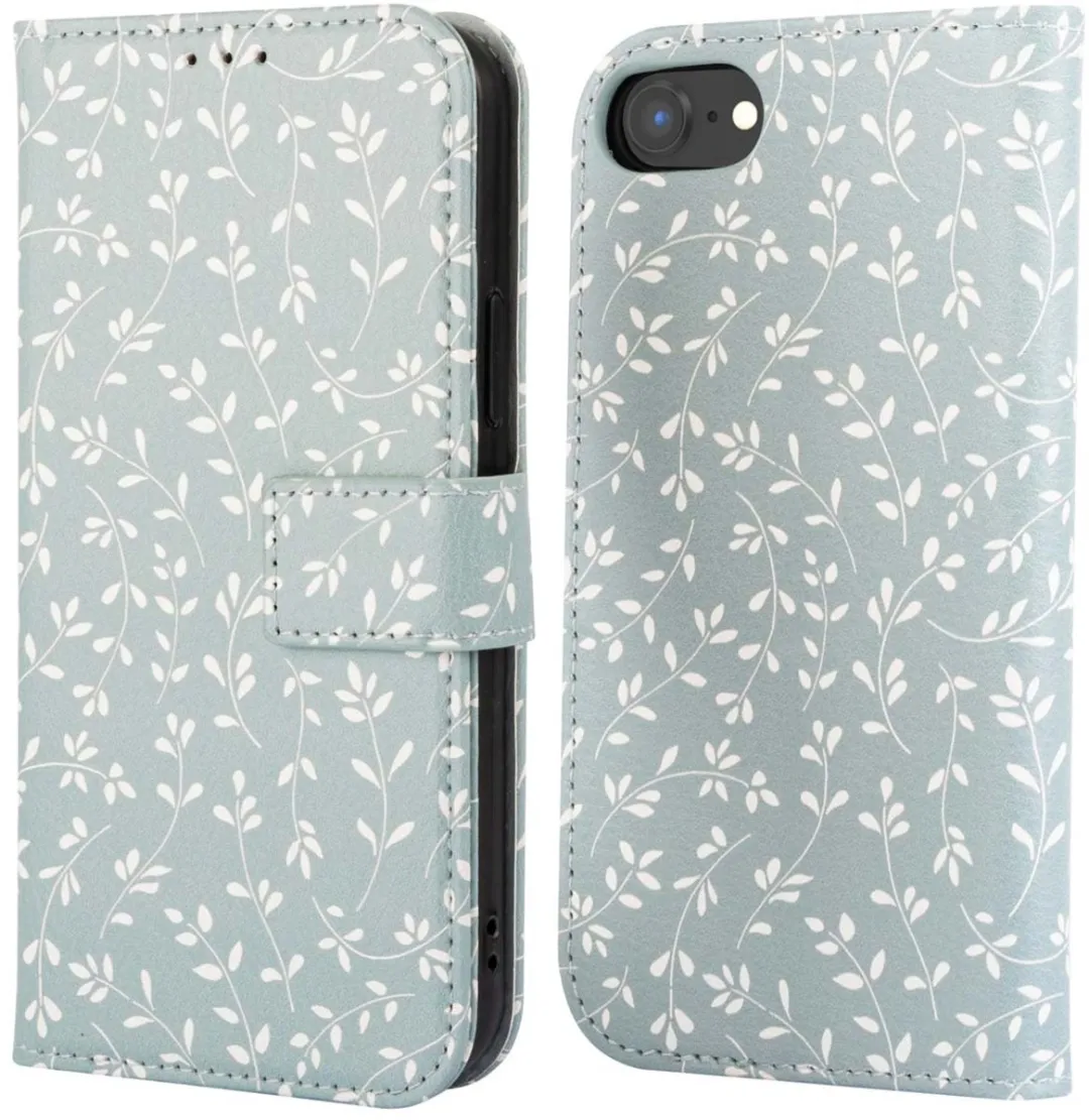 Imoshion iPhone 16e Hoesje Smoke Green Flowers