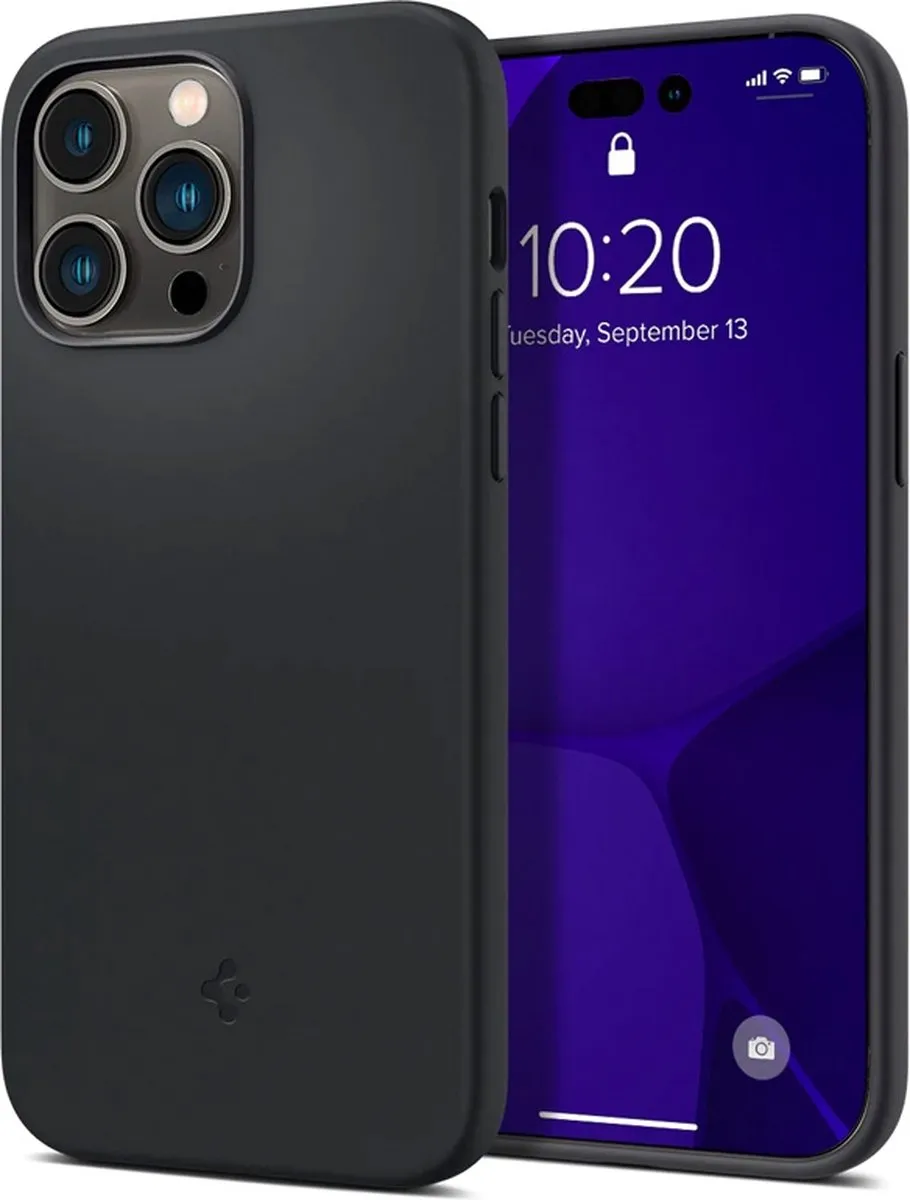 Spigen Silicone Fit Mag Hoesje iPhone 14 Pro Max ACS04846 - Zwart