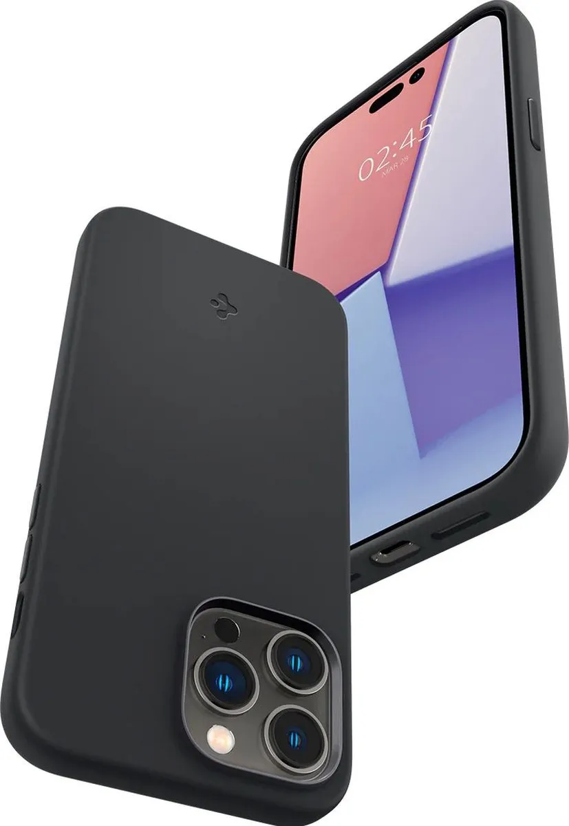 Spigen Silicone Fit Mag Hoesje iPhone 14 Pro Max ACS04846 - Zwart