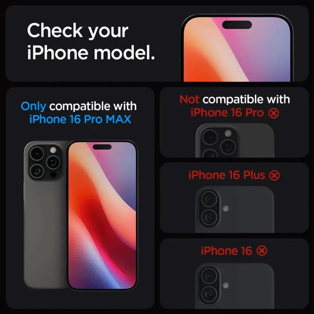 Spigen Glas.tR EZ Fit iPhone 16 Pro Max - 9H - Heldere beschermer
