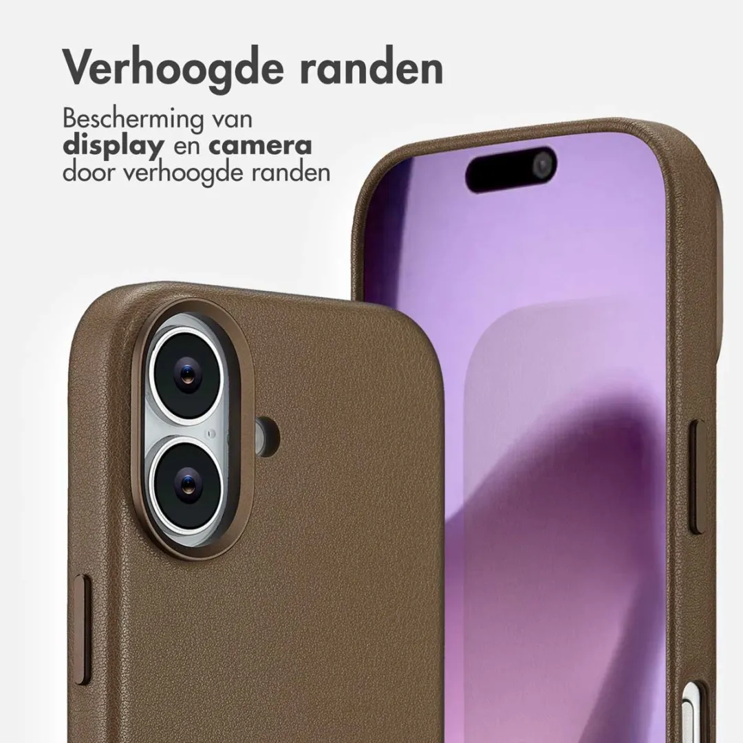 Accezz iPhone 17 Hoesje Coffee Brown - MagSafe - 2 Pasjes