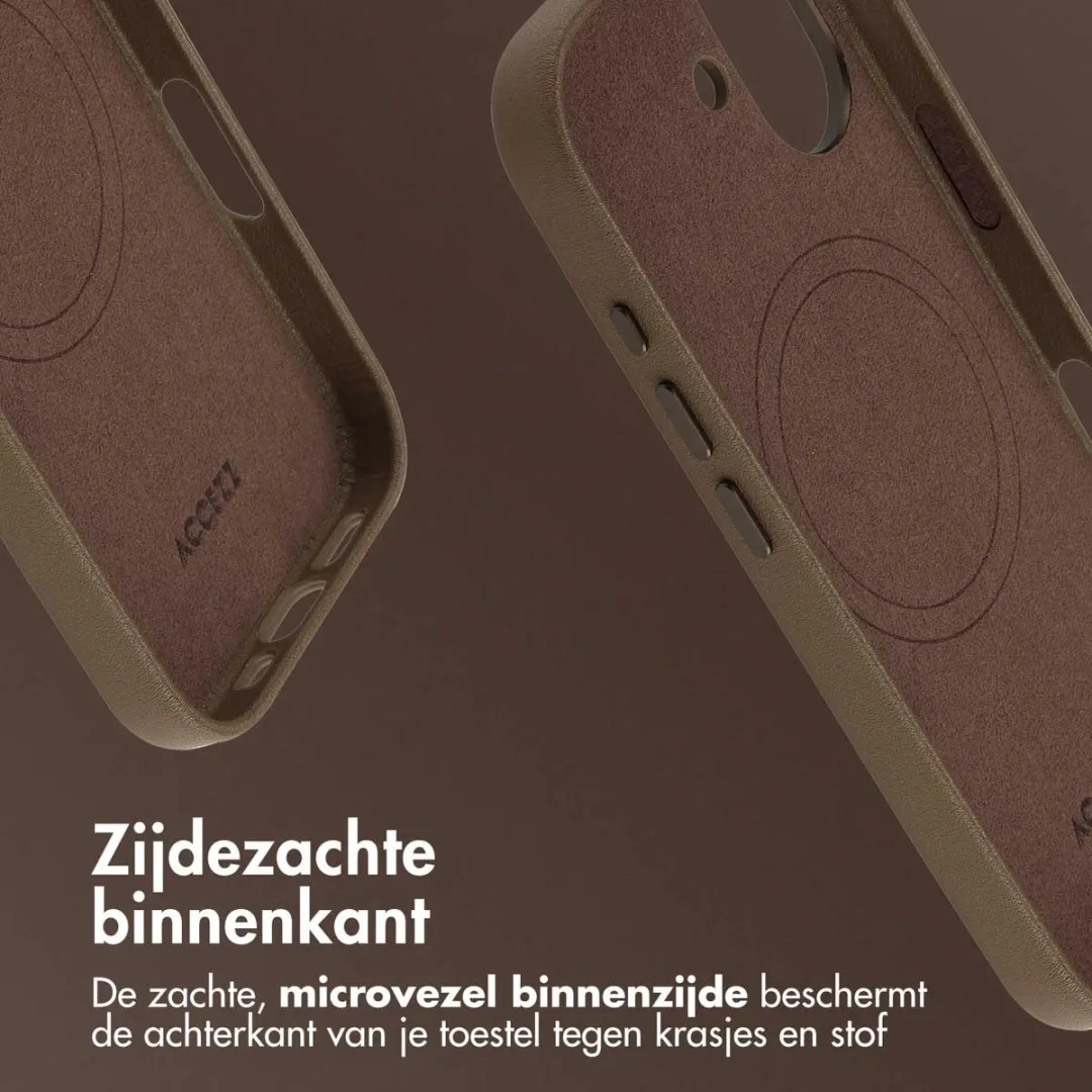Accezz iPhone 17 Hoesje Coffee Brown - MagSafe - 2 Pasjes