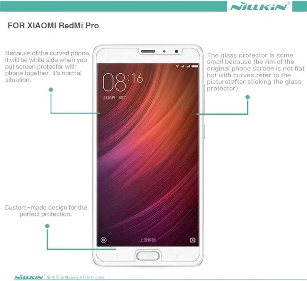 Nillkin Tempered Glass 9H+ Pro Screenprotector Xiaomi Redmi Pro - afbeelding 4 van 6