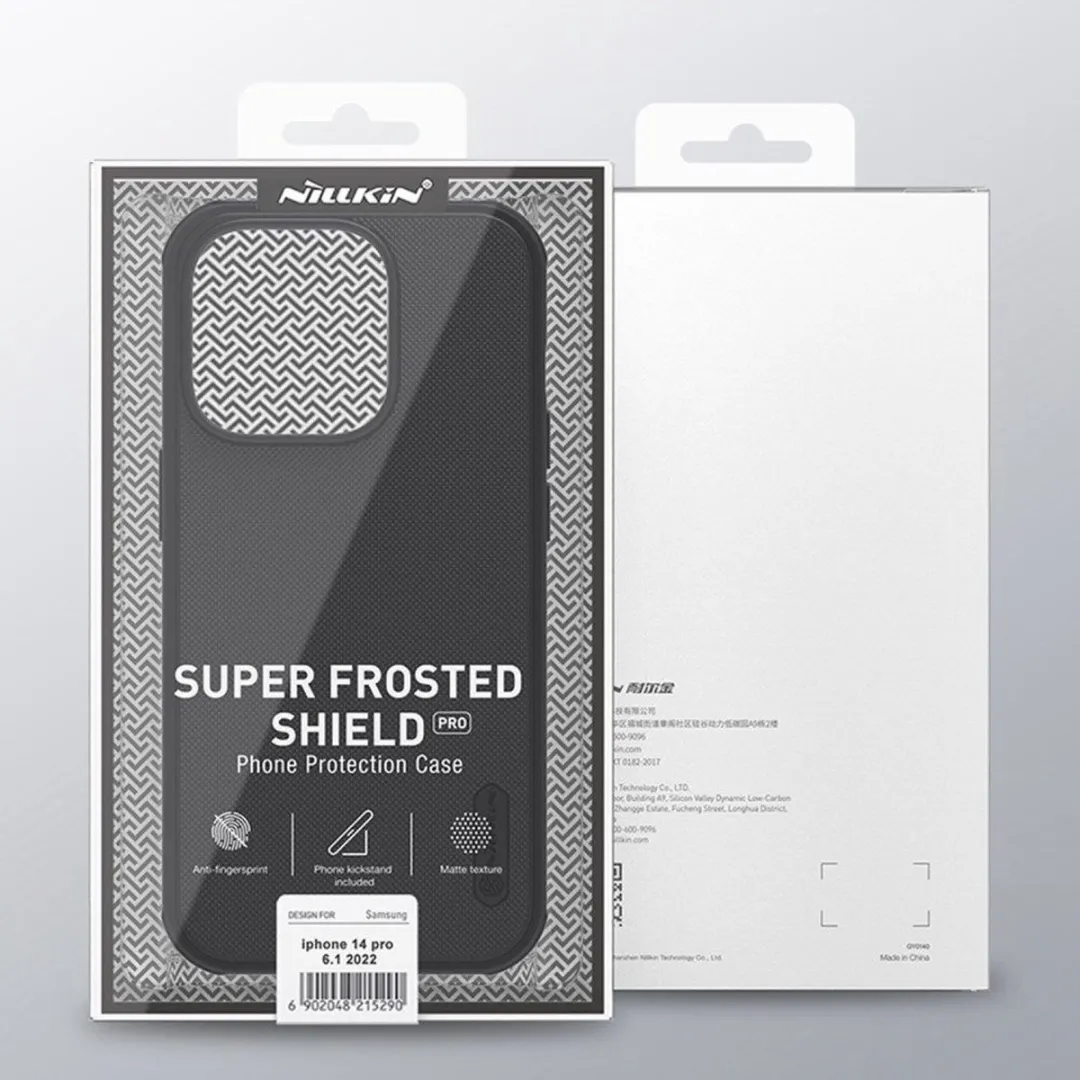 Nillkin Super Frosted Shield Hoesje iPhone 14 Pro Max - Zwart