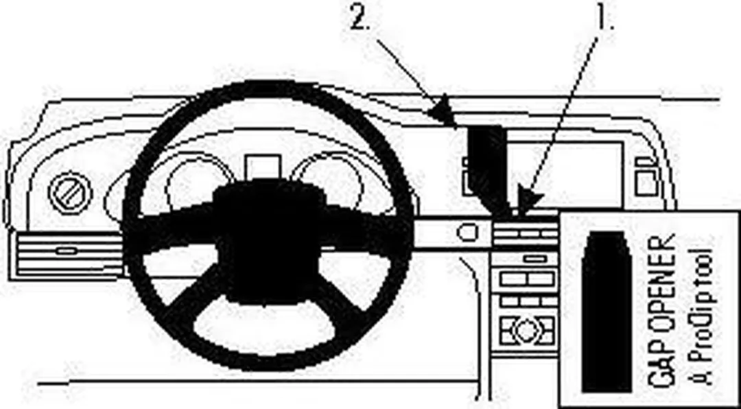 Brodit ProClip 854429 Houder - Audi A6/S6 2010 Center Mount - Zwart
