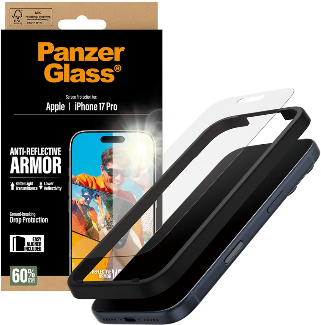 PanzerGlass Anti-Reflective Armor iPhone 17 Pro Schermbeschermer